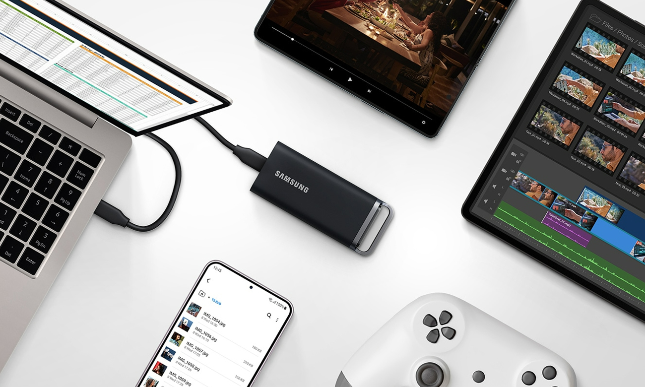 Samsung Portable SSD T5 EVO 2 TB USB 3.2 Gen 1 Typ C