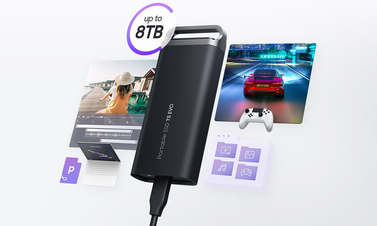 Samsung Portable SSD T5 EVO 2 TB USB 3.2 Gen 1 Typ C