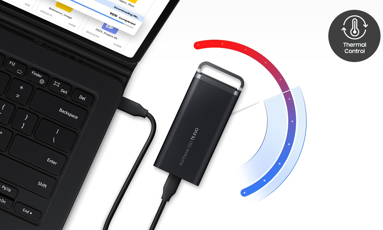 Samsung Portable SSD T5 EVO 2 TB USB 3.2 Gen 1 Typ C