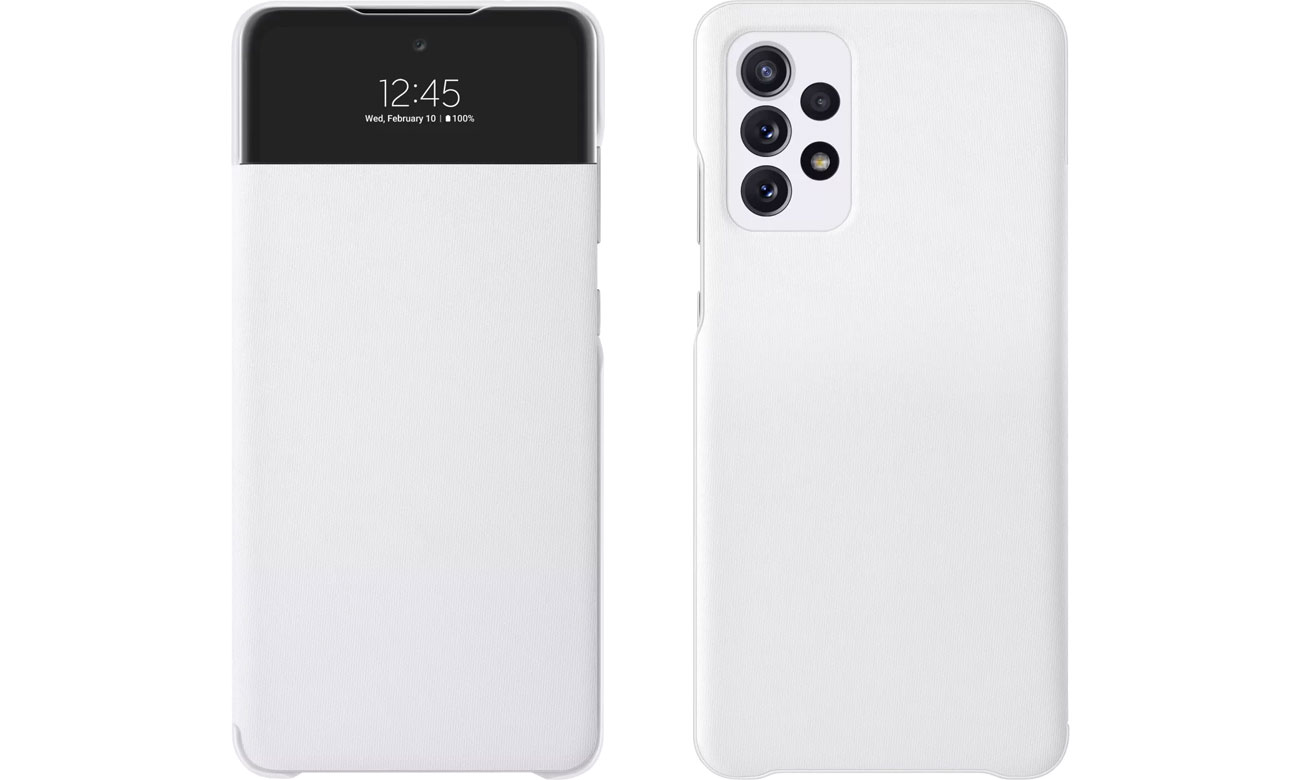 Etui Samsung S View Wallet Cover für Galaxy A72 weiß