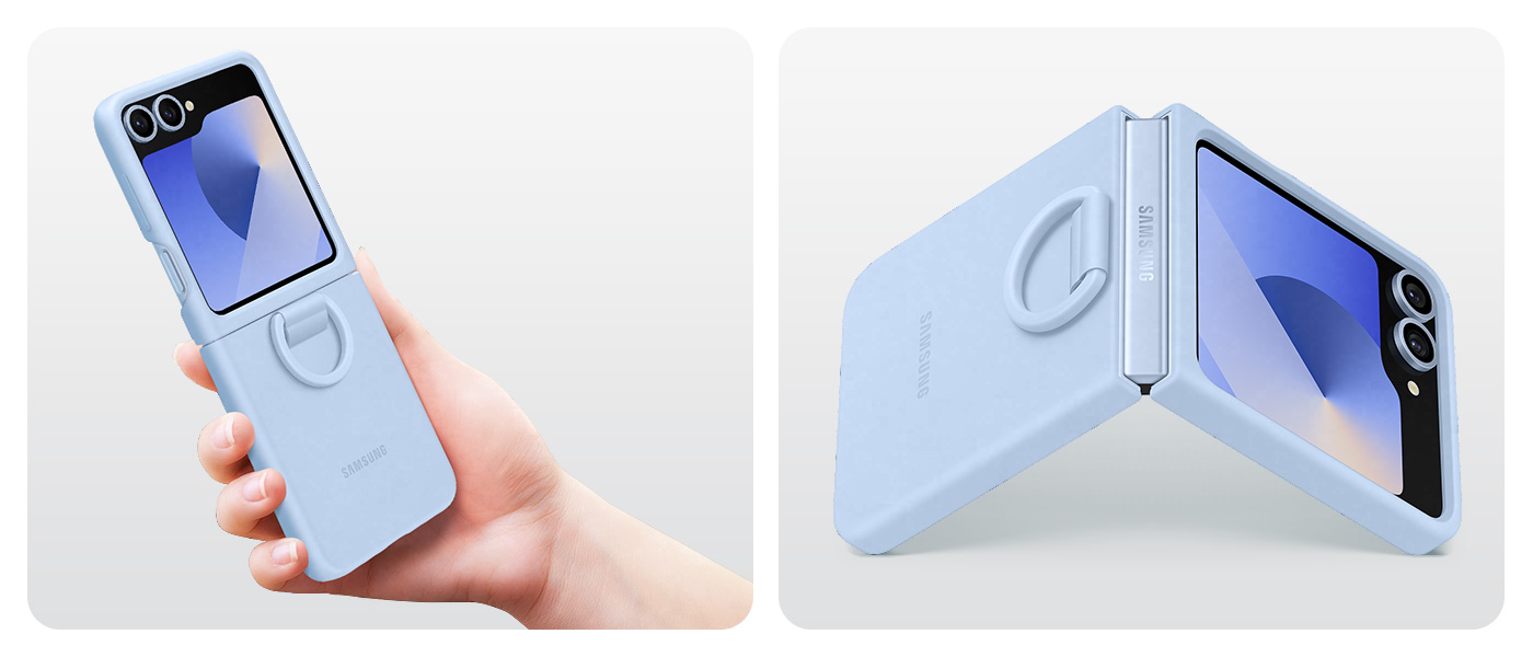 Seidig-glatte Textur der Silicone Case Hülle für Galaxy Z Flip6.