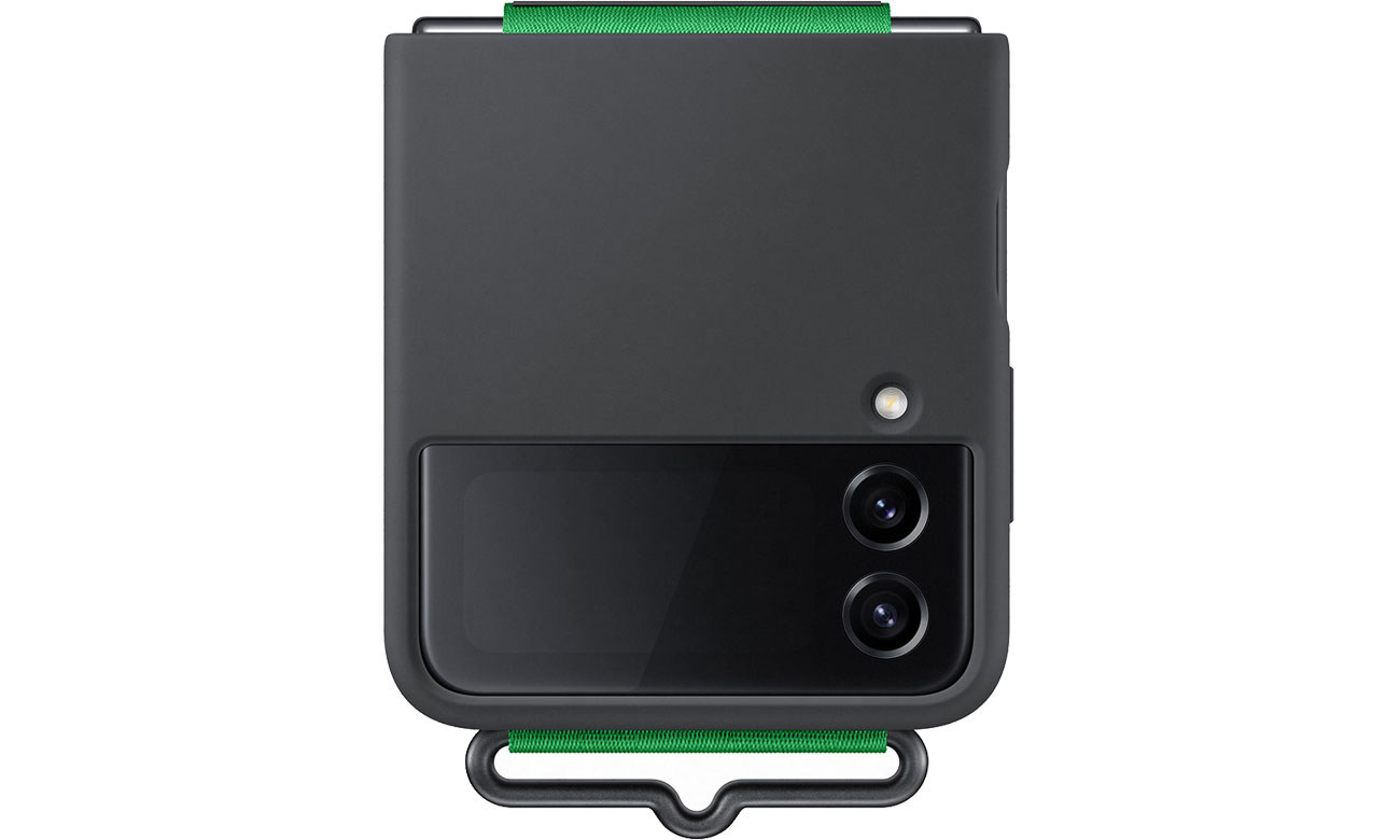 SAMSUNG Silicone Cover mit Band für Galaxy Flip 4 schwarz