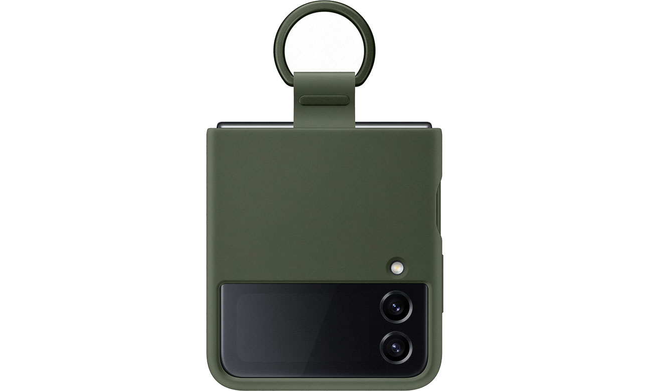 SAMSUNG Silicone Cover mit Ring für Galaxy Flip 4 khaki