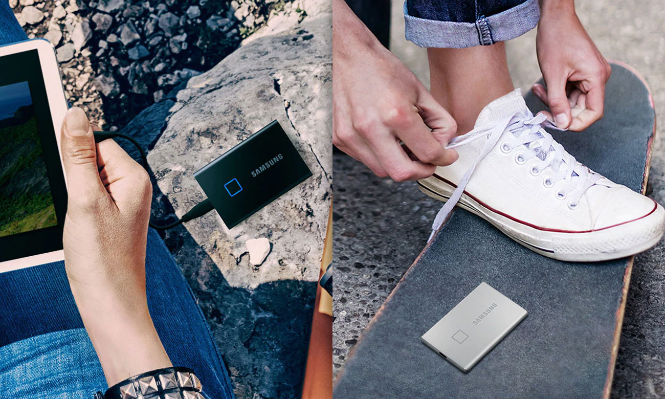 Entdecke die tragbare SSD Samsung T7 Touch 2TB