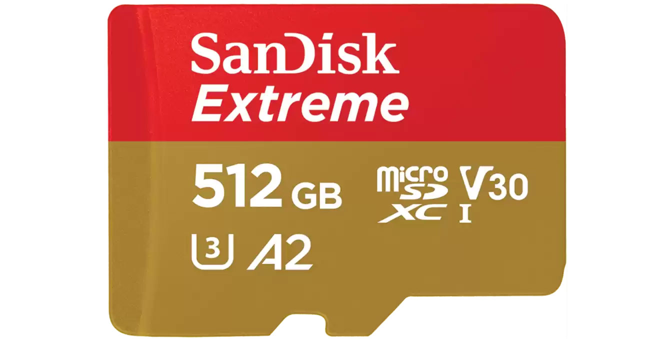 SanDisk 512GB microSDXC Extreme 190MB/s A2 C10 V30 UHS-I U3