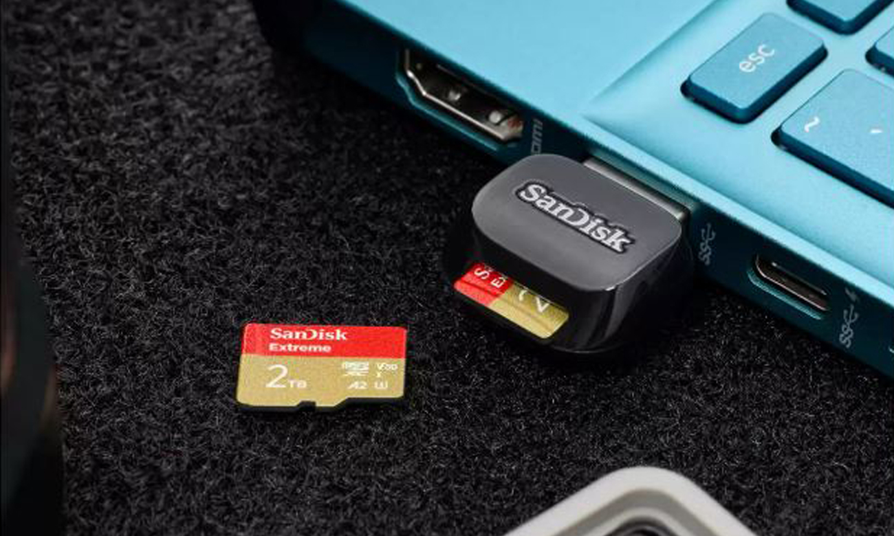 SanDisk QuickFlow microSD UHS-I USB 3.2 250/150 MB/s Kartenleser