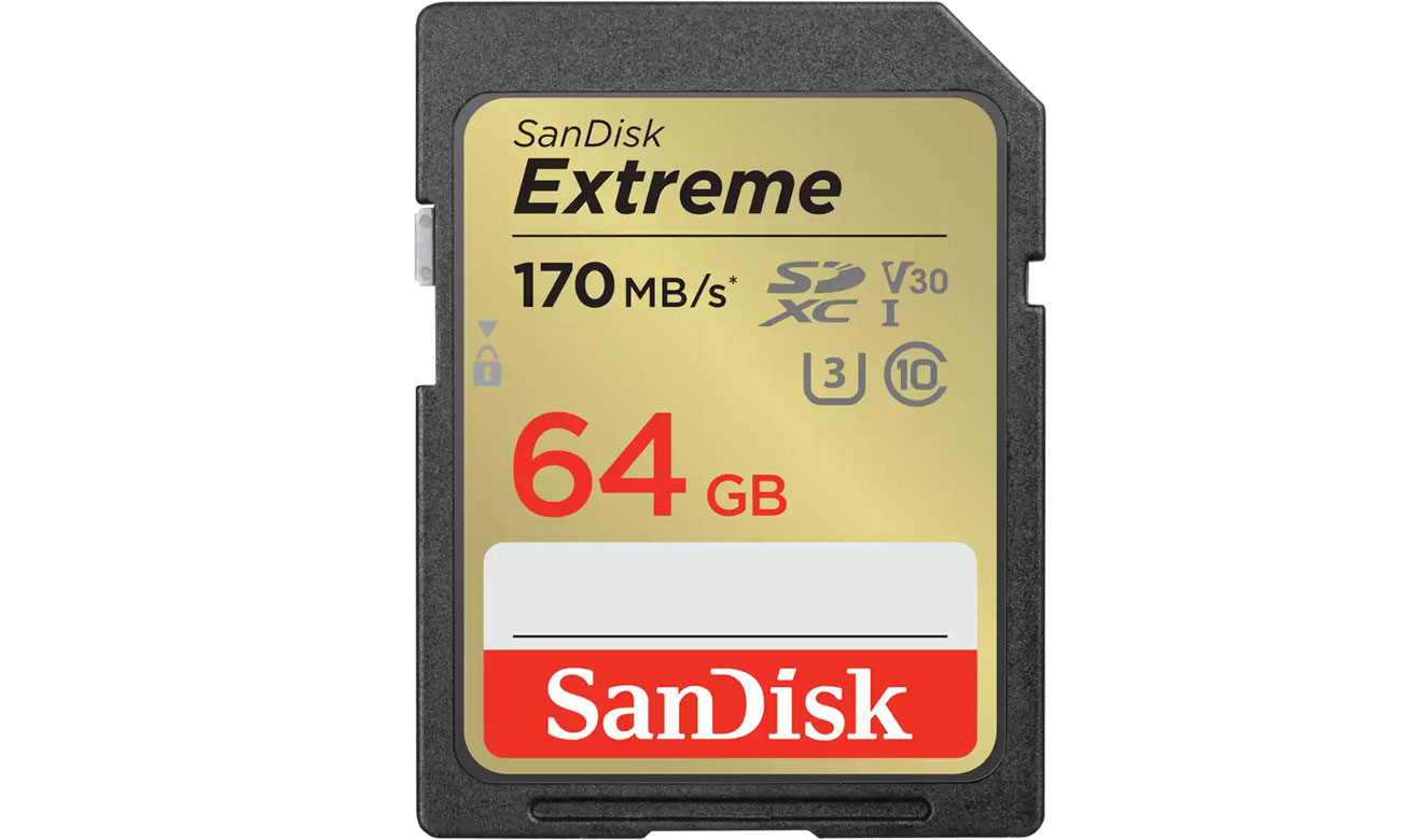 SanDisk 64GB SDXC Extreme 170MB/s A2 C10 V30 UHS-I U3