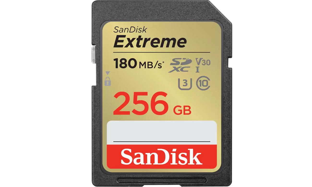 SanDisk 256GB SDXC Extreme 180MB/s A2 C10 V30 UHS-I U3