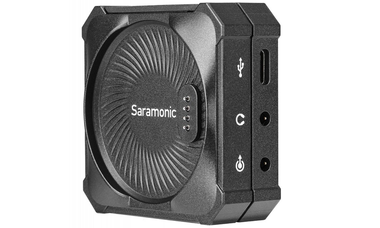 Zestaw do bezprzewodowej transmisji dźwięku Saramonic BlinkME B2 - Widok od przodu pod kątem
