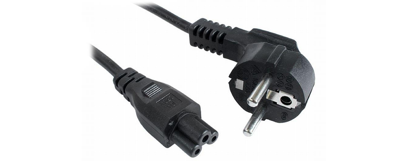 Netzkabel SHIRU für Notebook 1,8m Kleeblatt schwarz SCN-01