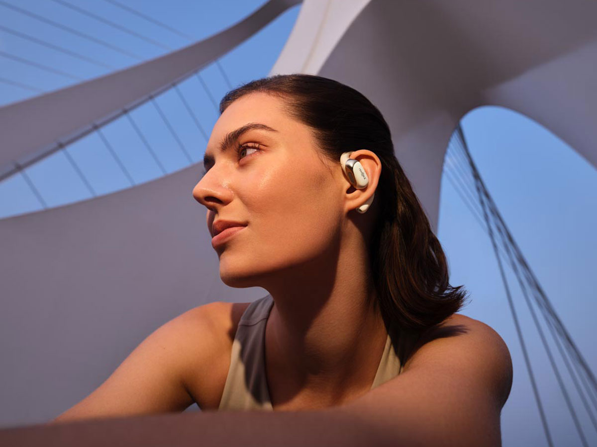 Drahtlose Kopfhörer Shokz OpenFit 2 - Lifestyle-Grafik