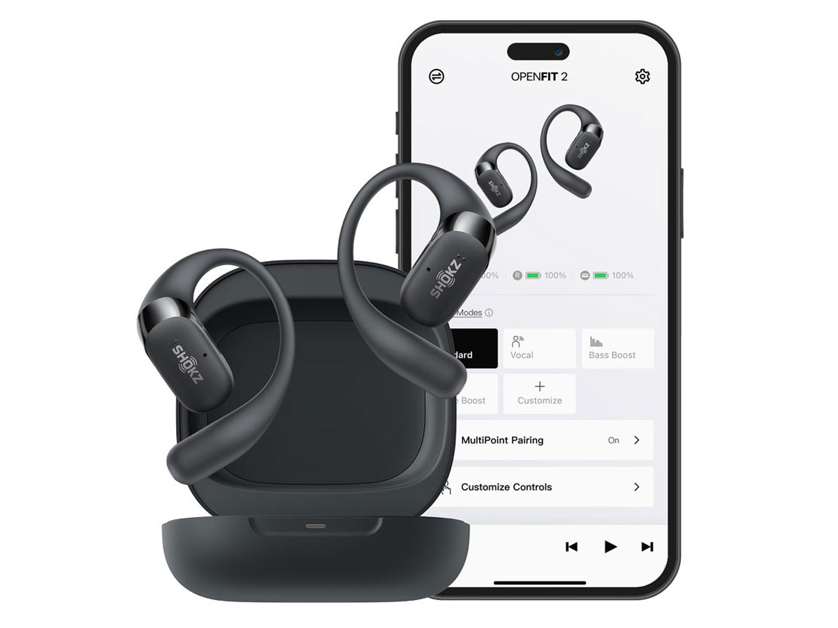 Drahtlose Kopfhörer Shokz OpenFit 2 - Mobile App