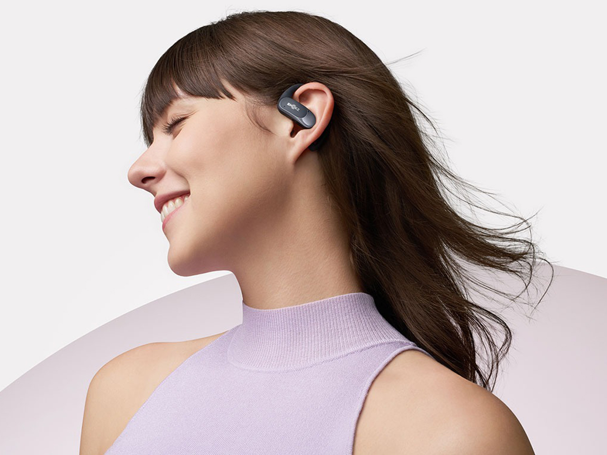 Kabellose Kopfhörer Shokz OpenFit Air Schwarz