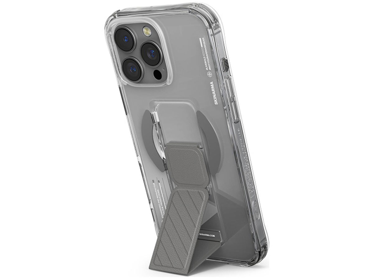 Skinarma Axon Hülle für iPhone 16 Pro 6.3 Magnetic Grip Titanium