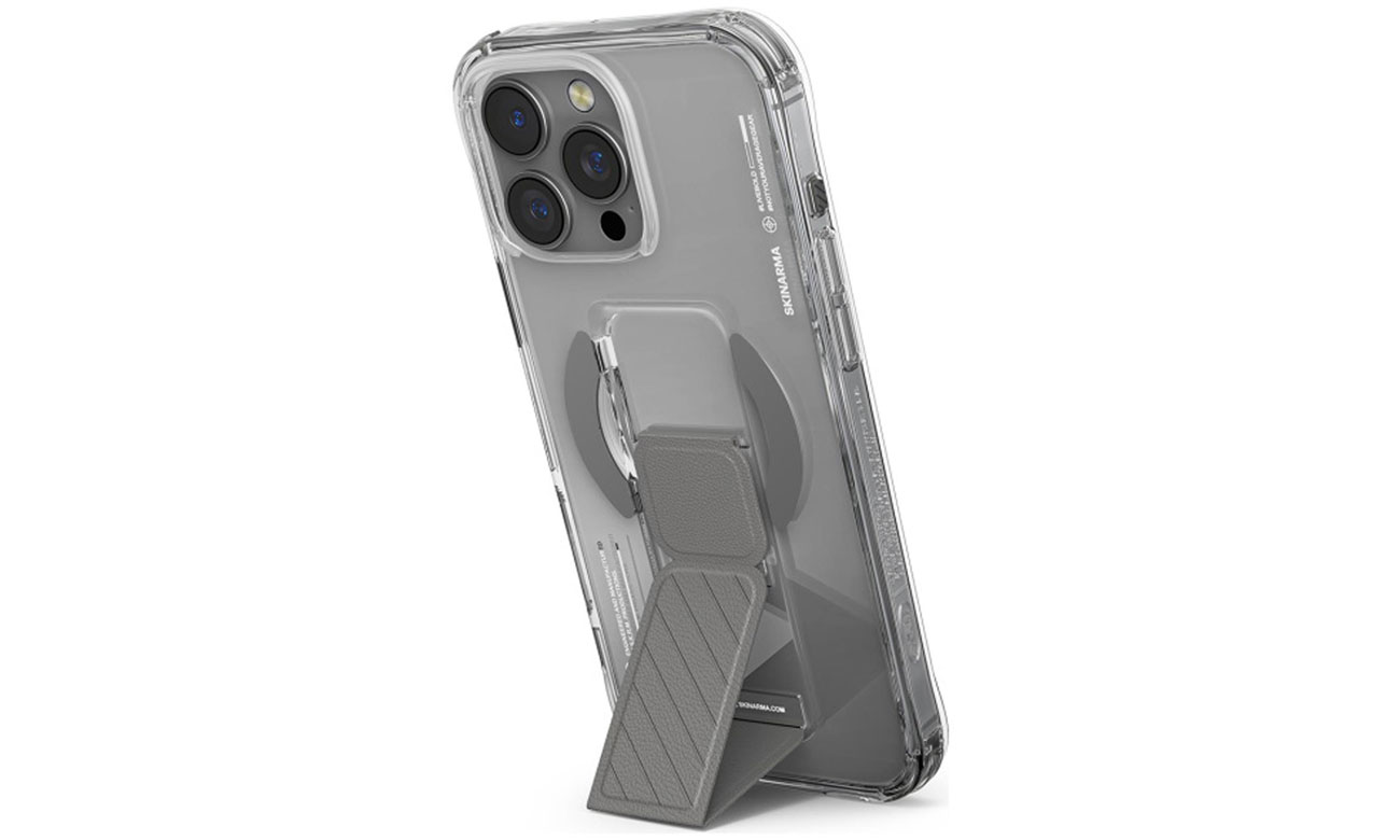 Skinarma Axon Hülle für iPhone 16 Pro 6.3 Magnetic Grip Titanium