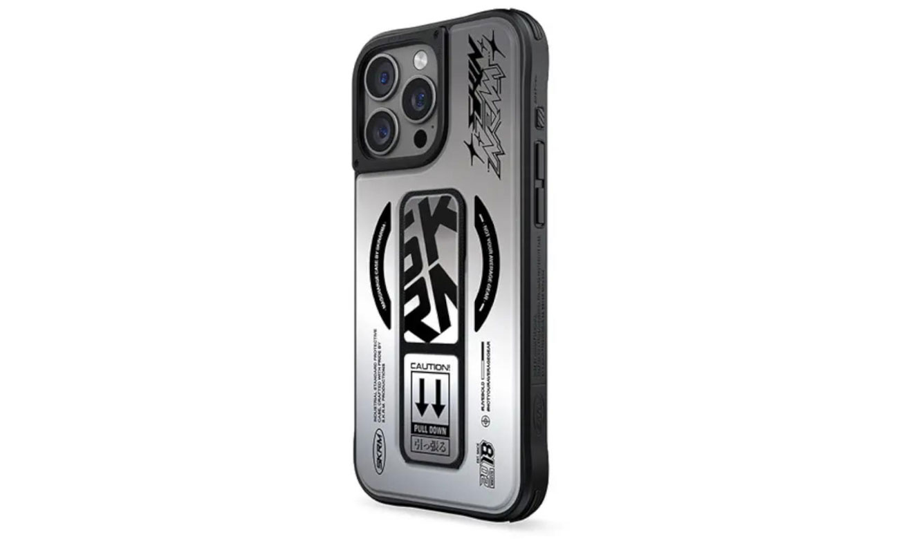 Etui Skinarma Kira Kobai für iPhone 16 Pro 6.3 Magnetic Grip chrome