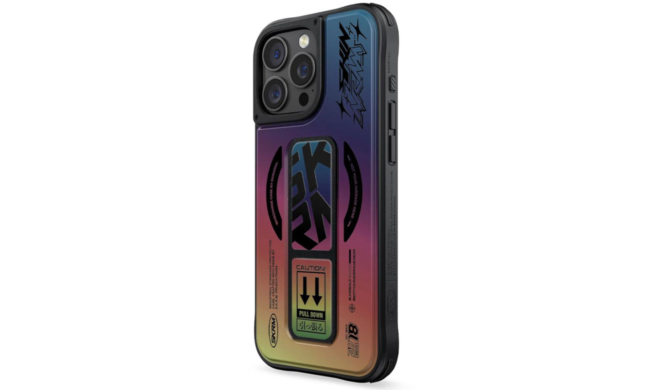 Etui Skinarma Kira Kobai für iPhone 16 Pro 6.3 Magnetic Grip Hologramm