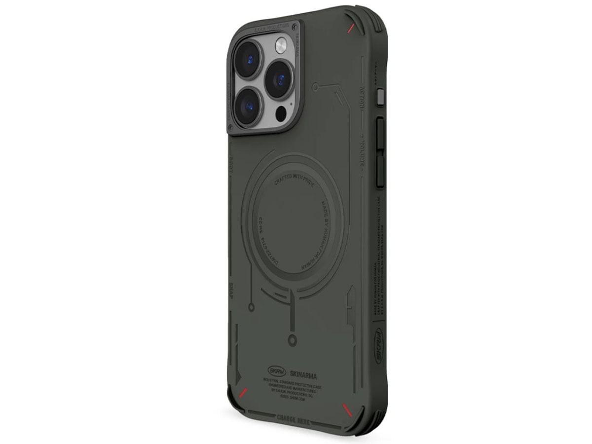 Skinarma Mecha Hülle für iPhone 16 Pro 6.3 Magnetisches Laden olive
