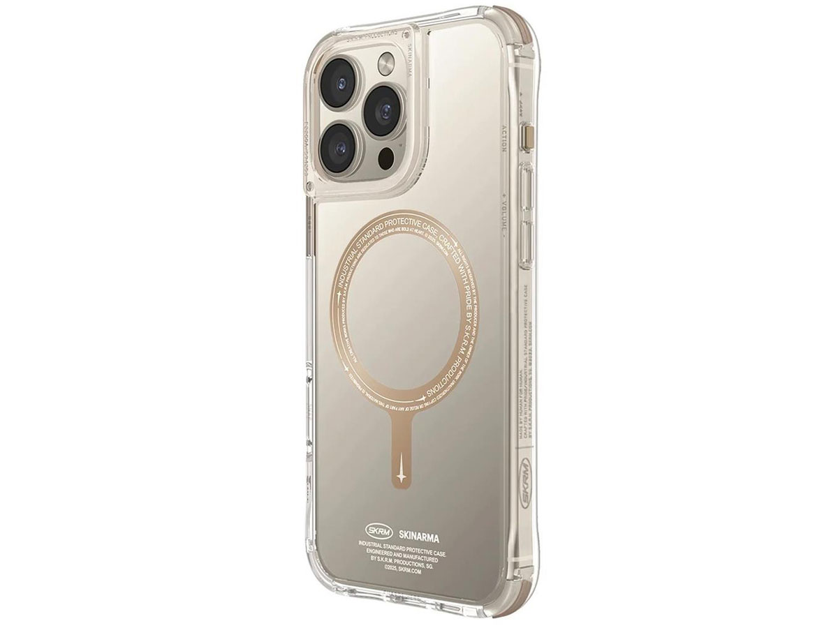 Skinarma Saido Hülle für iPhone 16 Pro 6.3 Magnetic Charging champagne