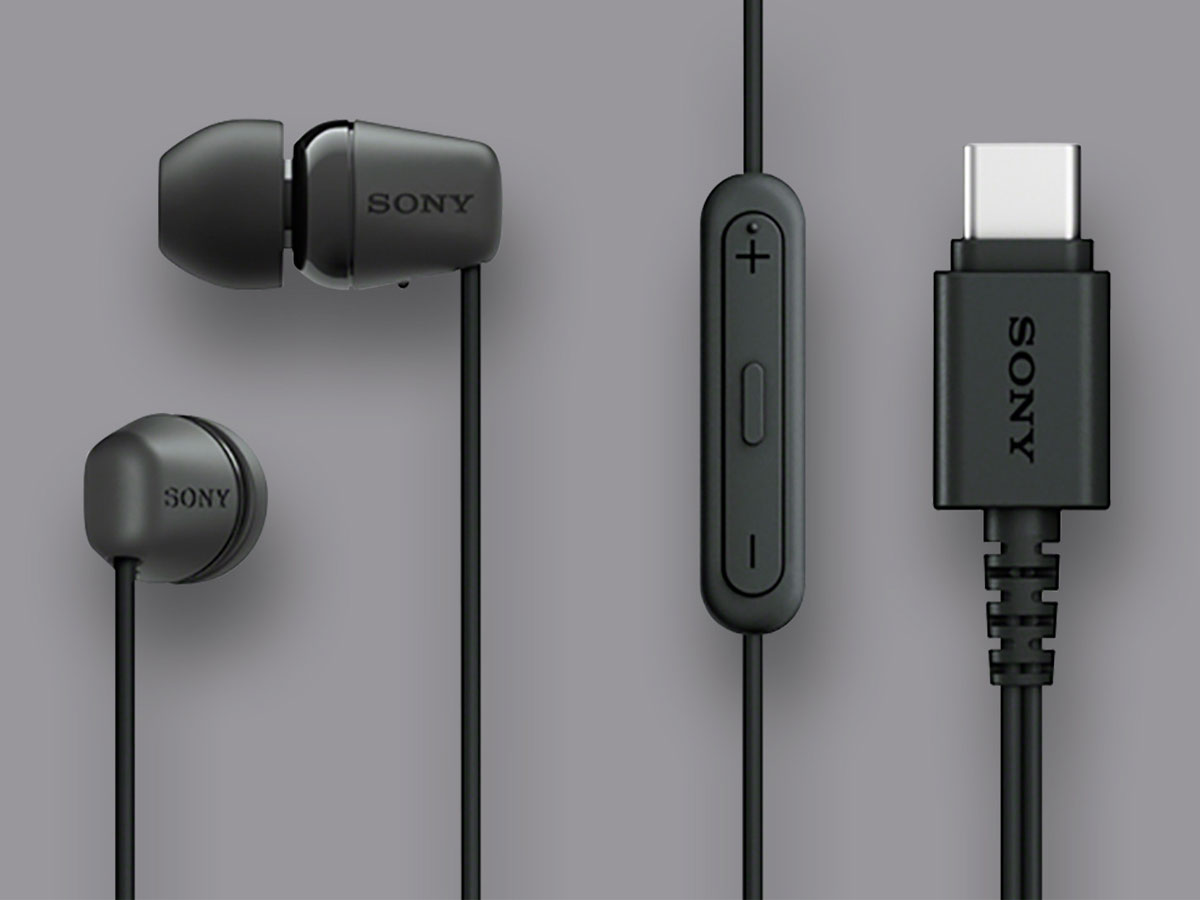 Kabelgebene Sony EX15C Schwarz - Gesamtansicht, Grafik mit Hintergrund