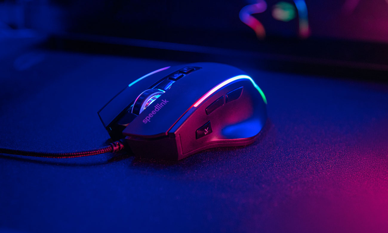 SpeedLink DECUS NX RGB Gaming Mouse, rubber-black