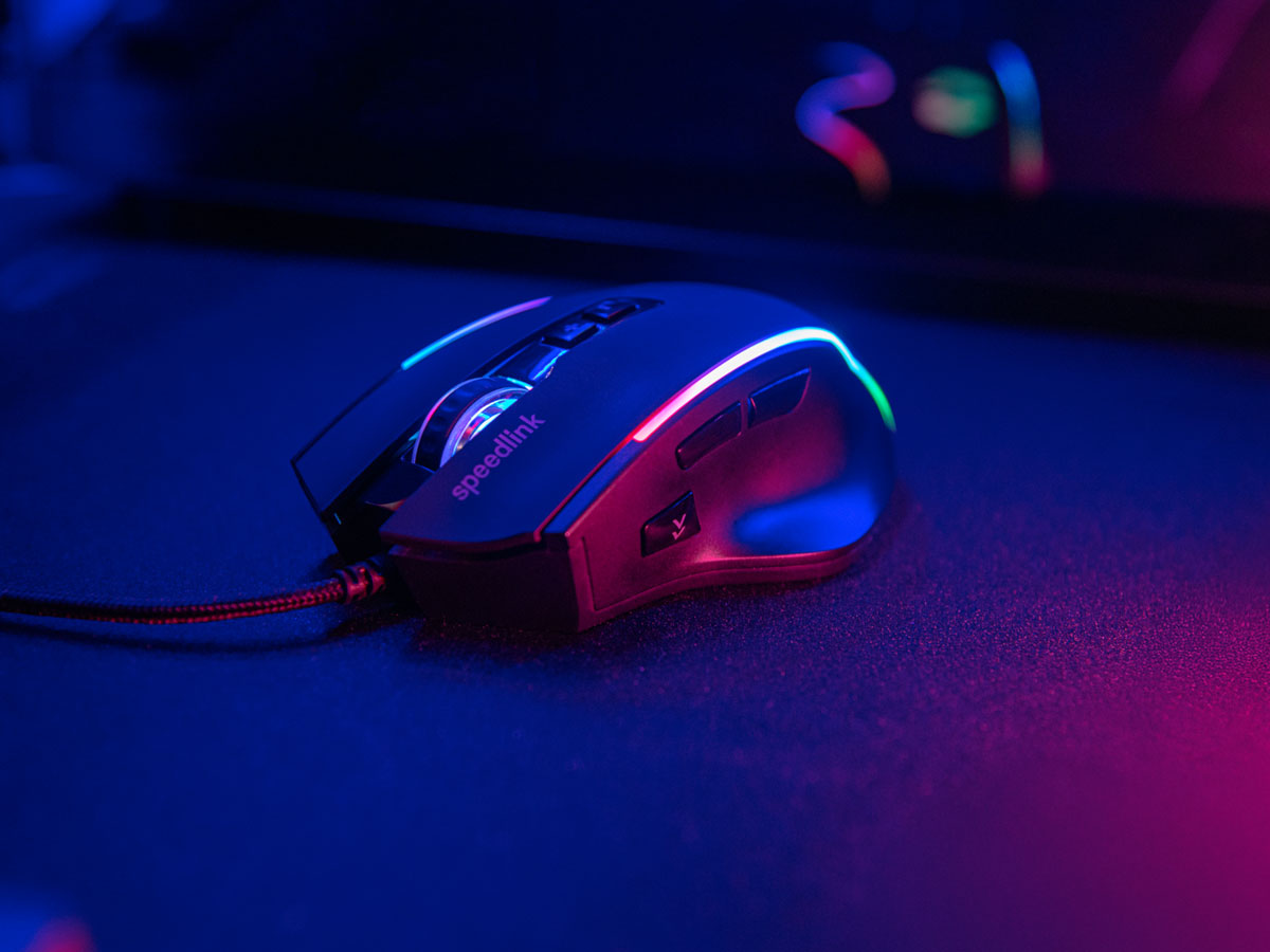 SpeedLink DECUS NX RGB Gaming Mouse, rubber-black