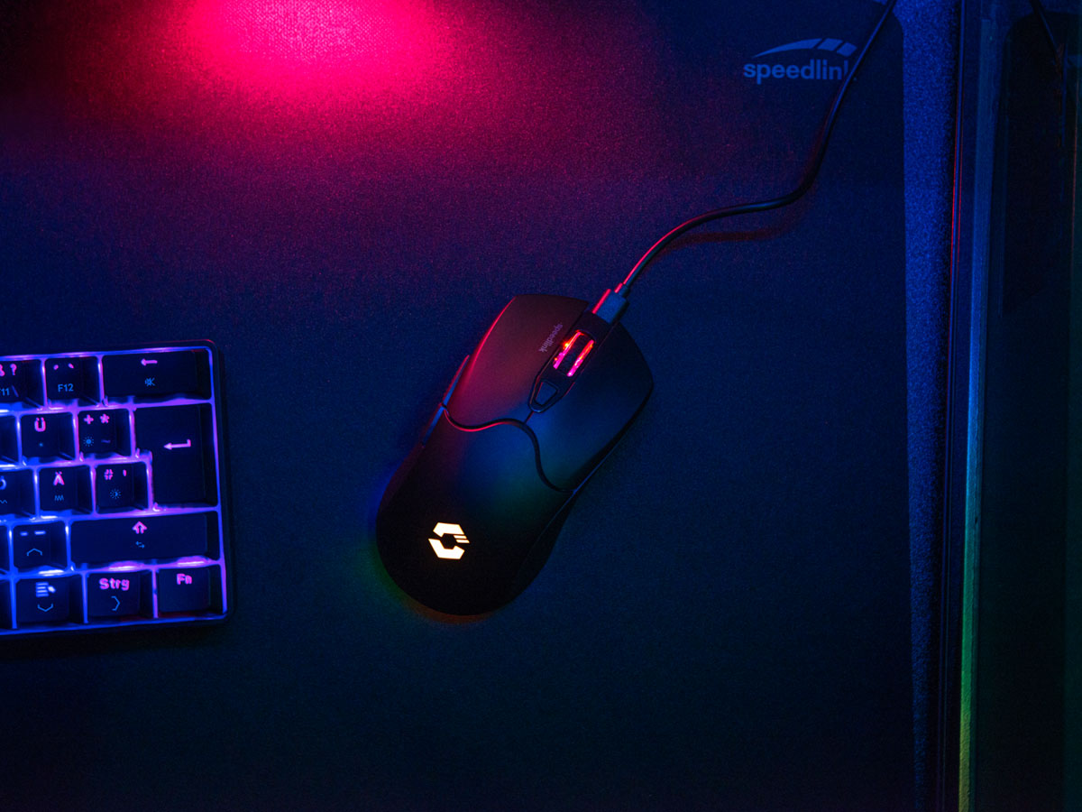 SpeedLink VELOX Wiederaufladbare RGB Gaming-Maus - Kabellos, schwarz