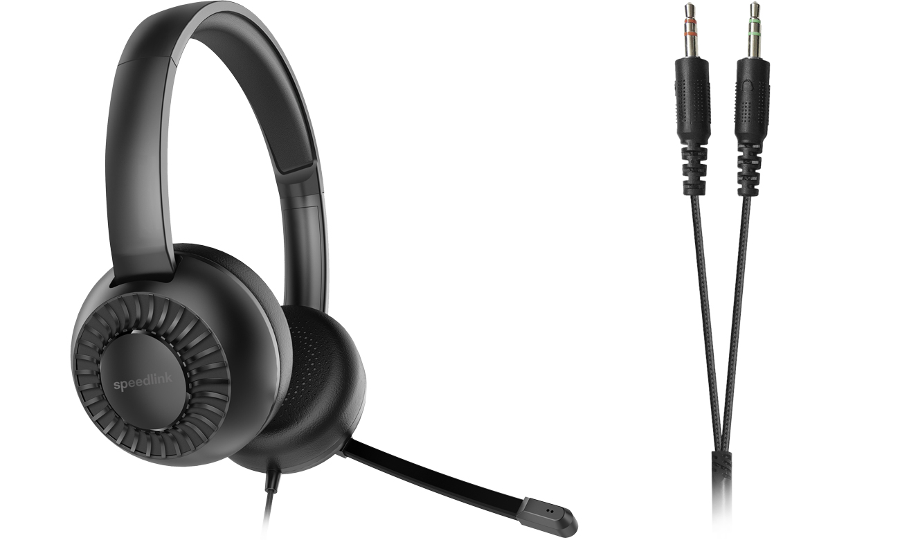 SpeedLink METIS 3,5 mm Klinken-Headset - Vorderansicht im Winkel