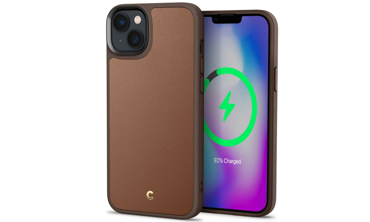 Etui Spigen Cyrill Kajuk Mag MagSafe für iPhone 14 Plus saddle brown