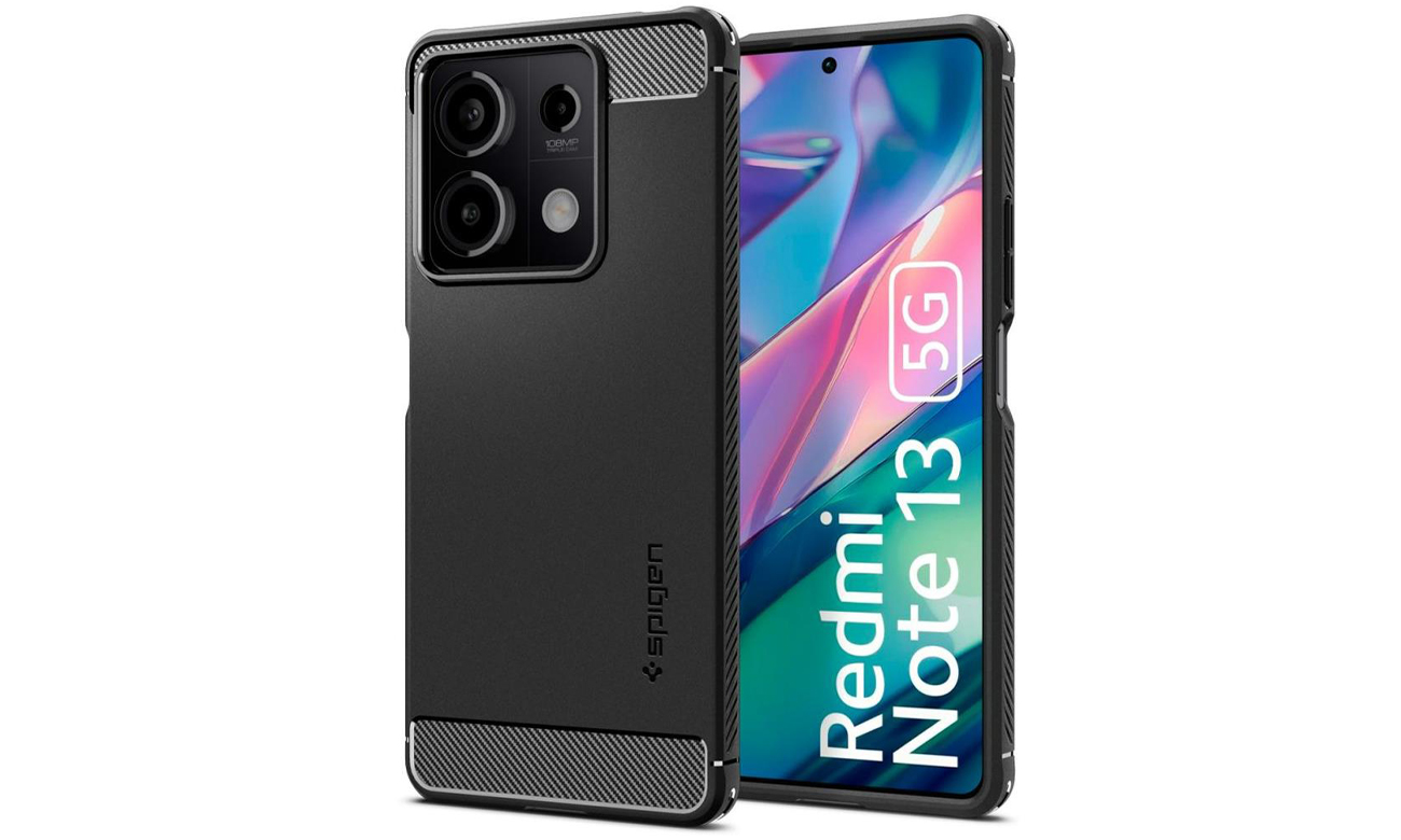 Etui Spigen Rugged Armor für Xiaomi Redmi Note 13 5G Matte Black