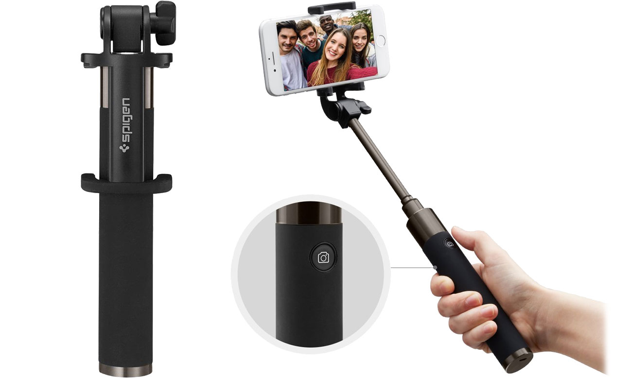Kijek do selfie Spigen Wireless Selfie Stick S530W Black