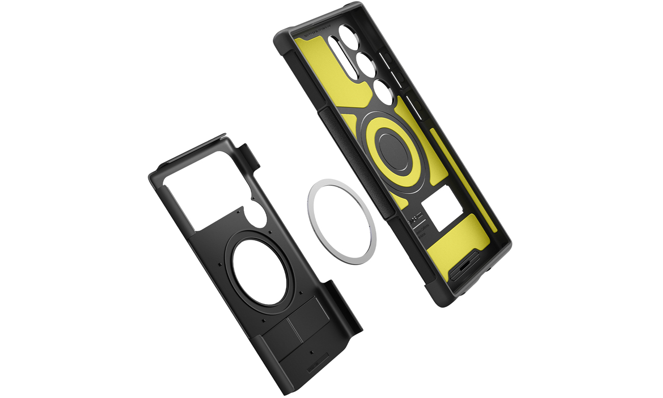 Spigen Slim Armor Magfit Hülle für Samsung Galaxy S24 Ultra Schwarz - Kompatibilität mit MagSafe-Technologie