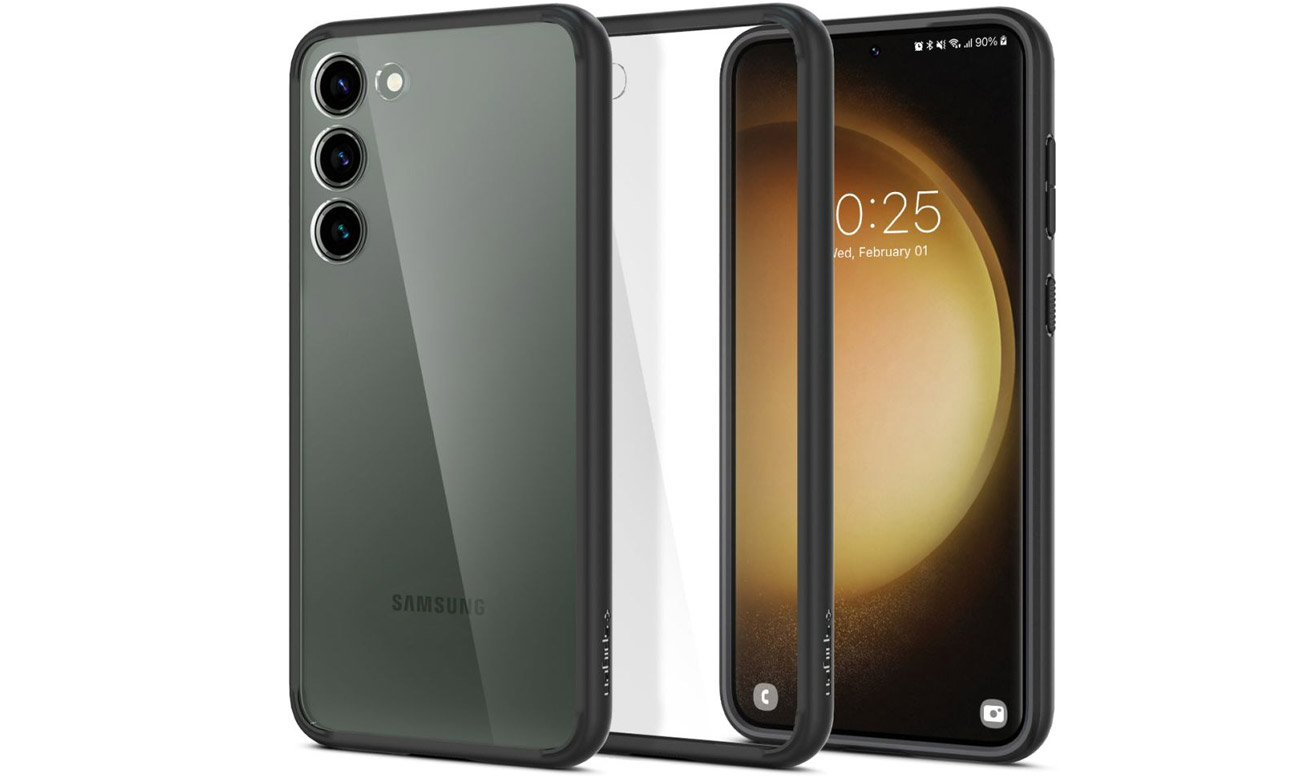 Etui Spigen Ultra Hybrid für Samsung Galaxy S23 schwarz