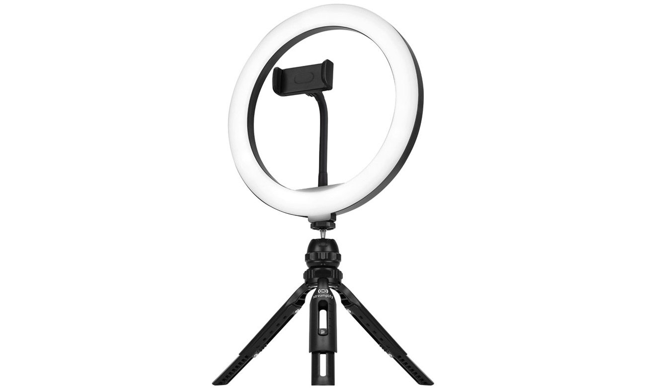 Streamplify Light 10 Ringlicht (25,4 cm) - Vorderansicht im Winkel