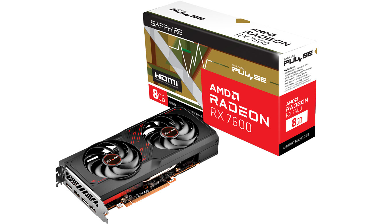 Sapphire Radeon RX 7600 PULSE GAMING OC 8 GB GDDR6