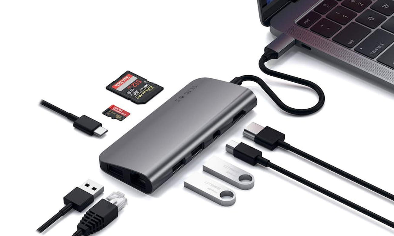 Satechi Multimedia Adapter (USB-C PD, 3x USB-A, HDMI) (space gray)