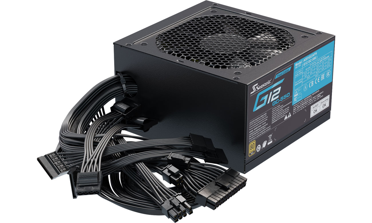 Seasonic G12 550 W 80 Plus Gold kable