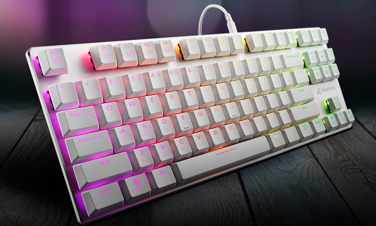 Sharkoon PureWriter TKL Draufsicht im Winkel