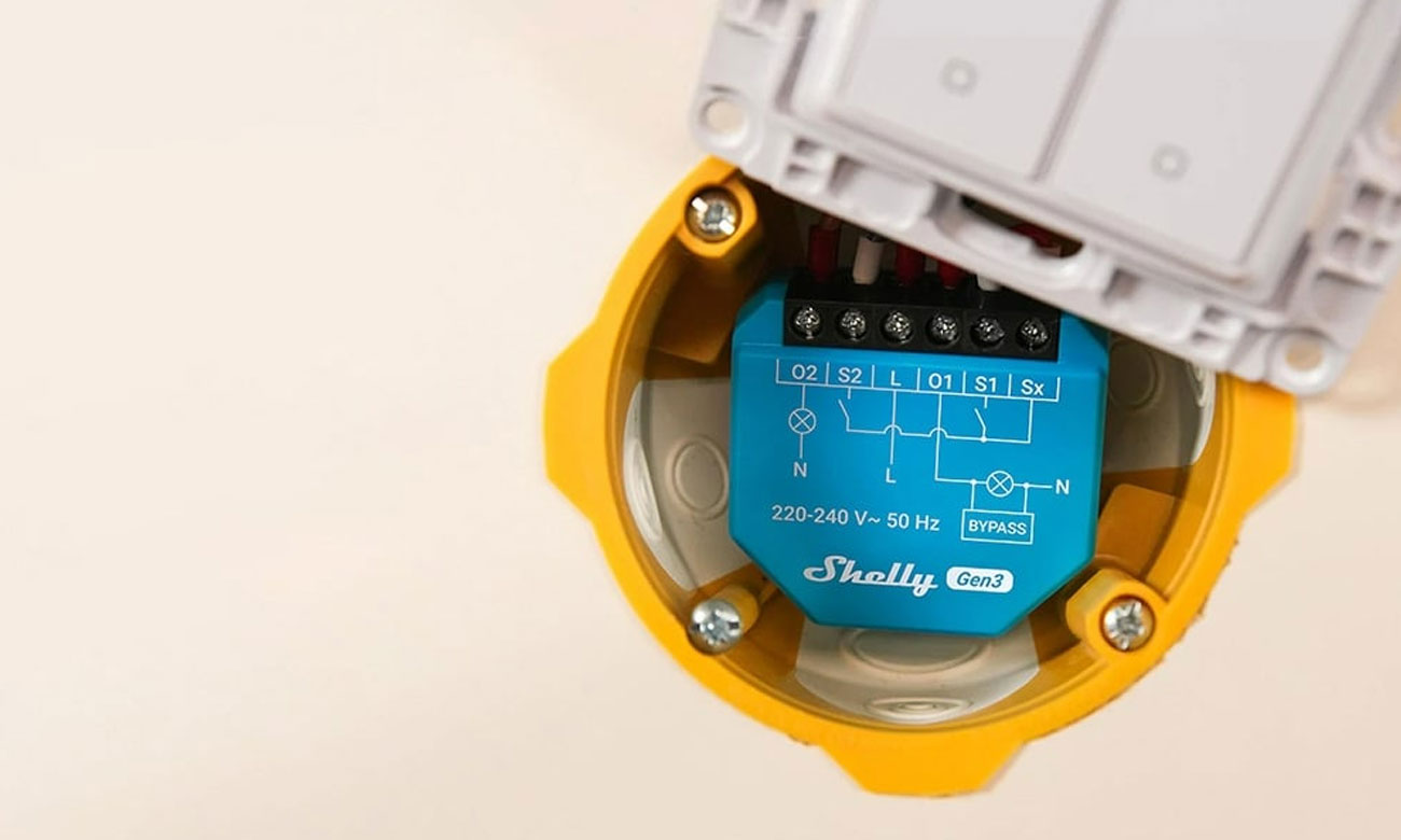 Shelly 2-Kanal Lichtschalter 2L Gen3 WiFi