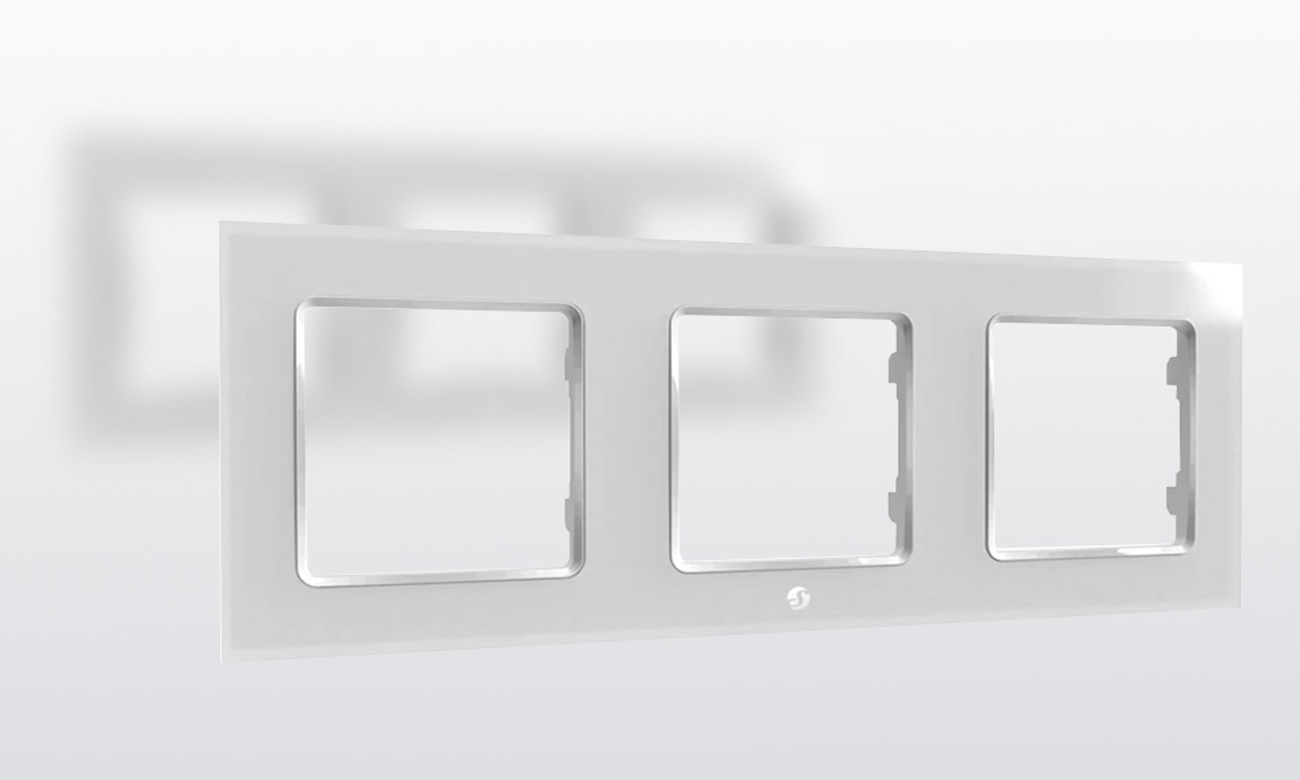 Shelly Rahmen für dreifache Schalter (schwarz)