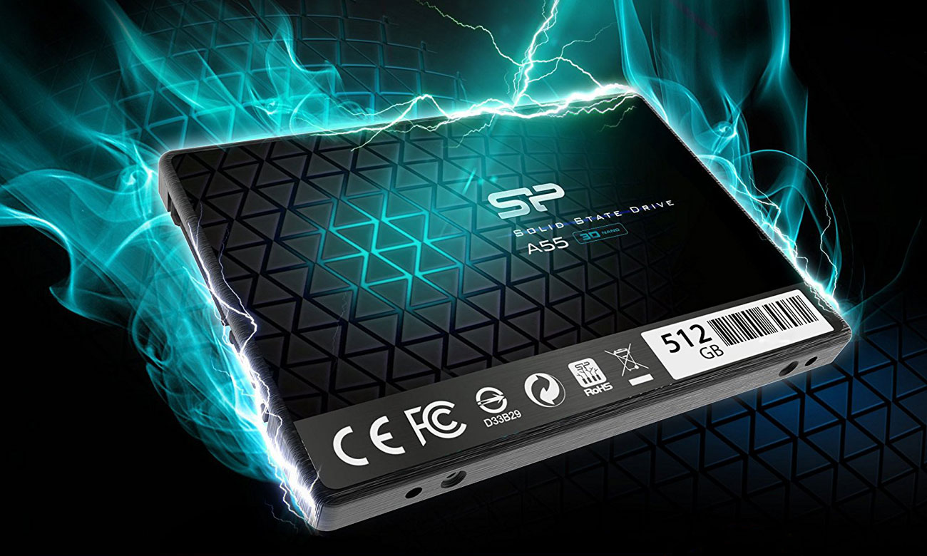SSD-Festplatte Silicon Power 512GB 2,5'' SATA SSD A55