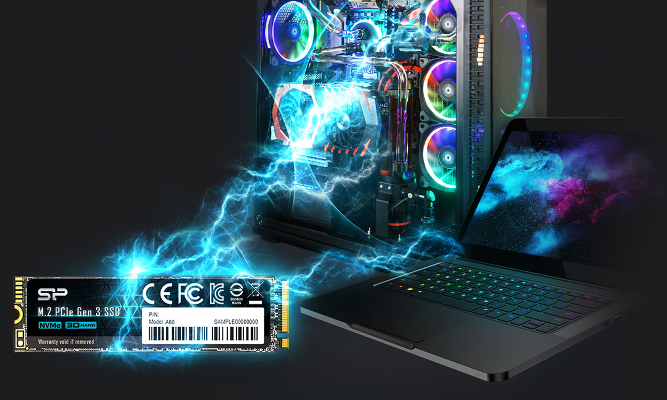 Silicon Power 256GB M.2 PCIe NVMe A60