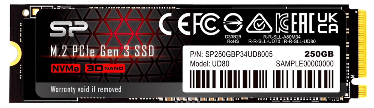 Silicon Power 250GB M.2 PCIe NVMe UD80