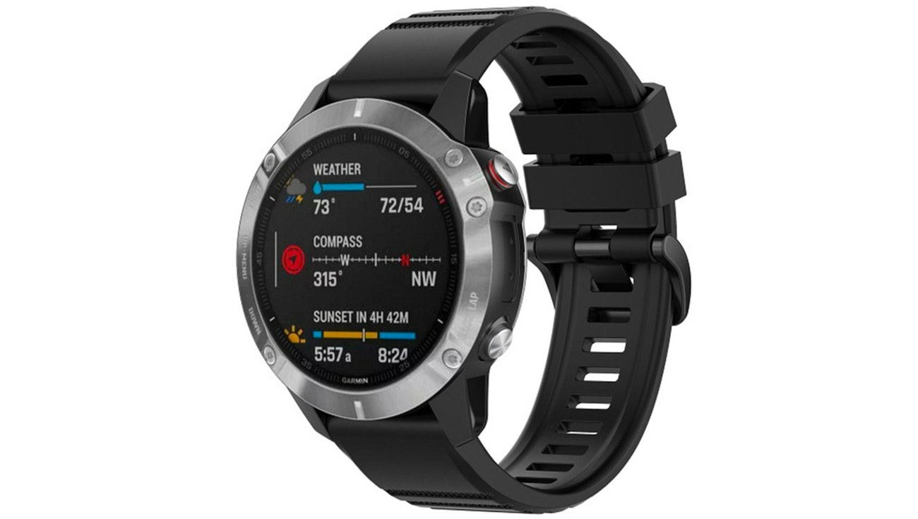 Pasek FIXED Silicone Strap do Garmin Fenix QuickFit black (26mm)