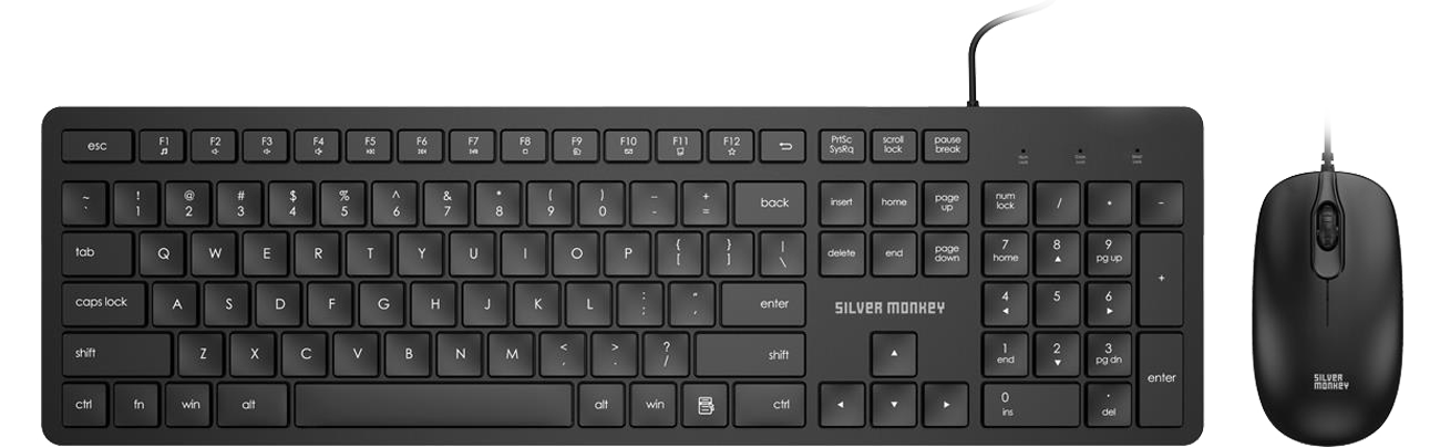 Silver Monkey X S40 Kabelgebundenes Tastatur und Maus set