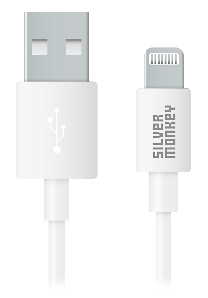 Silver Monkey X USB-A zu Lightning Kabel 3m