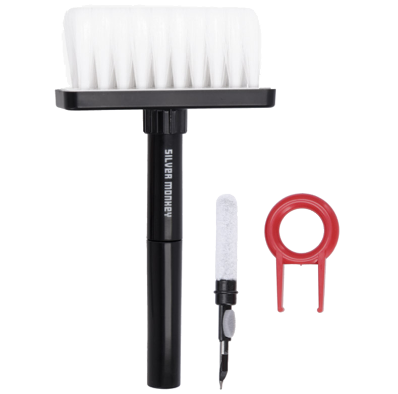 Silver Monkey X 3-in-1 Reinigungsset für Tastatur und Kopfhörer