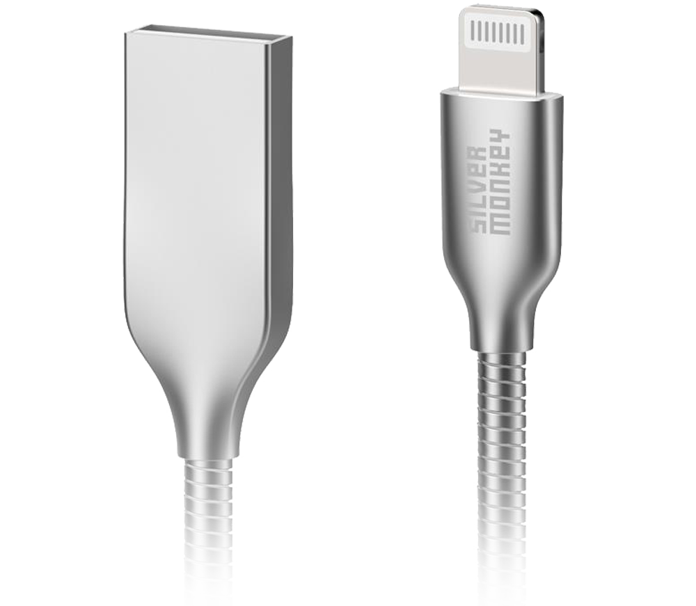 Silver Monkey X USB-A - Lightning Kabel 1m