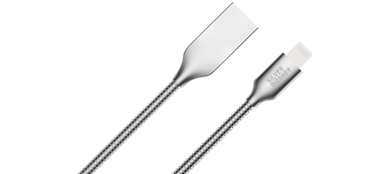 Silver Monkey X USB-A - Lightning Kabel 1m