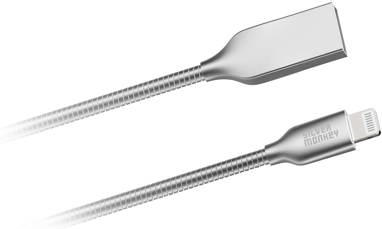 Silver Monkey X USB-A - Lightning Kabel 1m